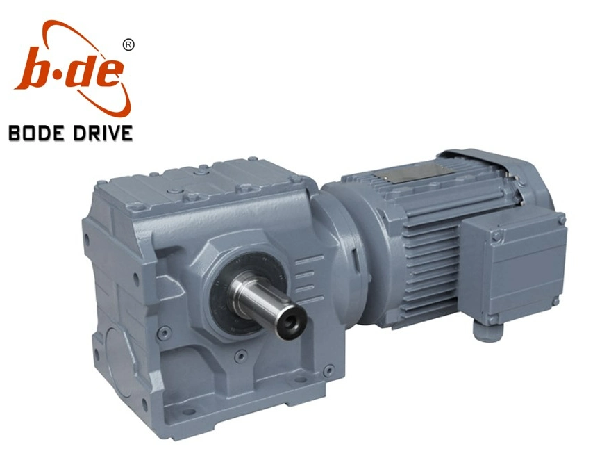 S Series Foot-Mounted Helical Worm Gear Unit with Solid Shaft Electric Motor Speed Reducer Gearbox