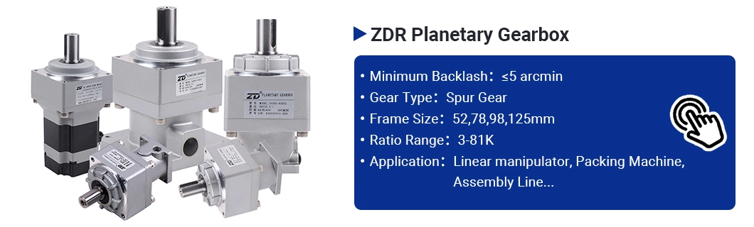 ZD High Precision Low Backlash Spur or Helical Gear Planetary Speed Gear Reducer Gearbox For Servo Motor Steeping Motor